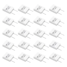 20 Pcs Ceramic Resistors, 5W 0.25 Ohm 5% Non-inductive Cement Ceramic Resistor