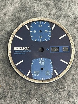ORIGINAL SEIKO JOHN PLAYER CHRONOGRAPH 2 COUNTERS BLUE DIAL VINTAGE REPLACEMENT