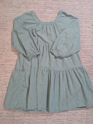 Women's Universal Thread Green 3/4 Sleeve Oversized Mini Dress Size XS