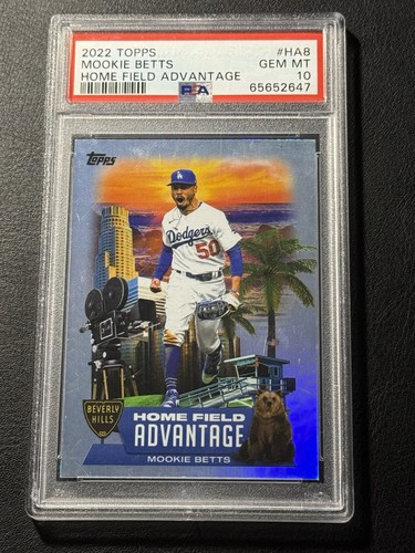 2022 Topps Mookie Betts HOME FIELD ADVANTAGE PSA 10 GEM MINT POP 51 Dodgers