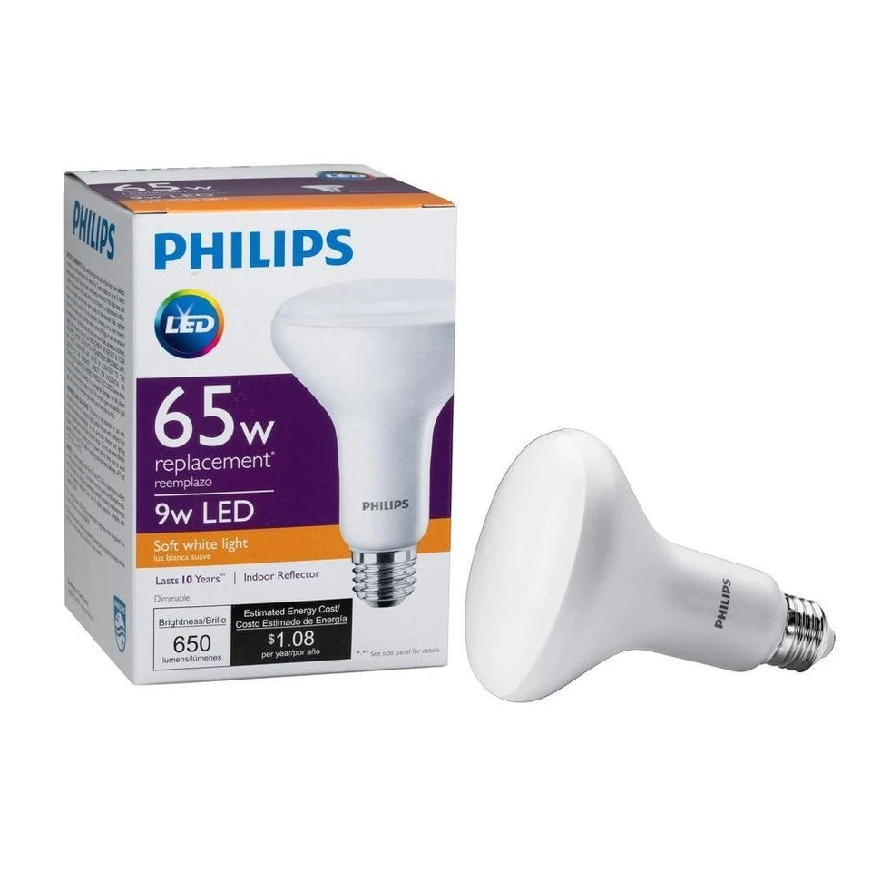 Philips Br30 Led Flood Light Bulbs 8 Pack Soft White Dimmable 650 Lumens E26 - Image 2 of 4