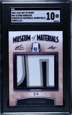 2021 Leaf Art of Sport Dirk Nowitzki Game Used JUMBO RELIC /4 SGC 10 GEM MINT