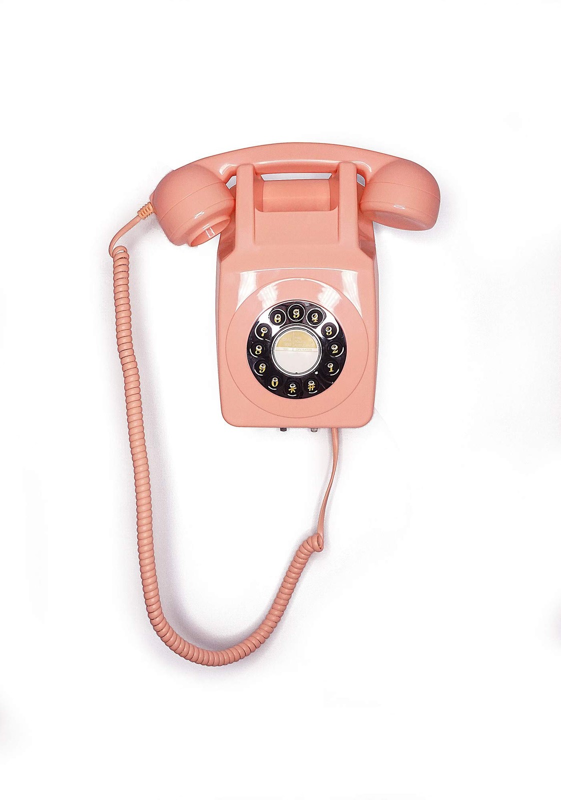 GPO 746 RETRO WALL TELEPHONE PUSH BUTTON DAIL PINK ACC NUOVO