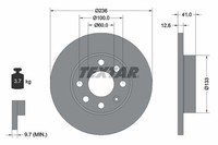 2X Textar Bremsscheibe 92020903 FüR Chevrolet Opel