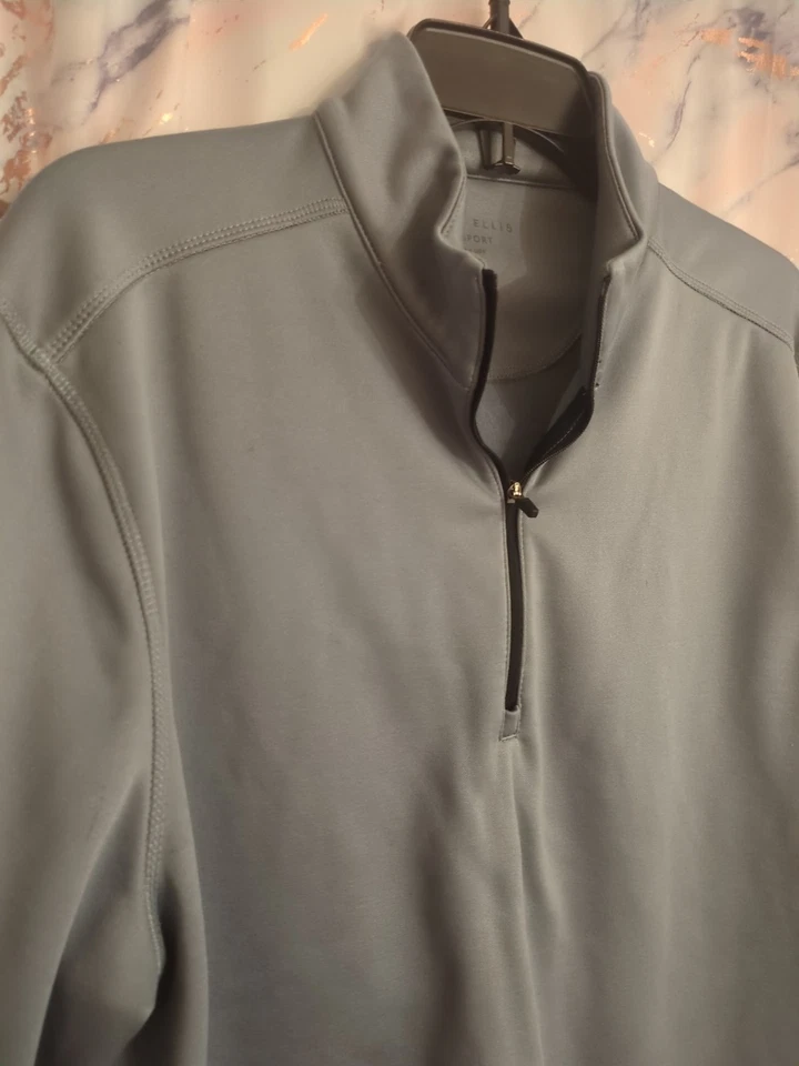 Perry Ellis Grey 1/2 Zip Men's Pullover Size M - Image 3 of 4