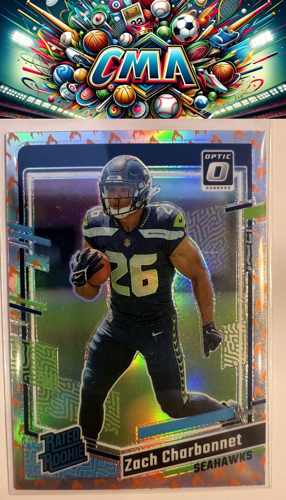 2023 Donruss Optic #294 Zach Charbonnet Fire