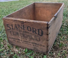 Vintage Stanford Brand Wooden Crate/Box California Blenheim Apricots Growers