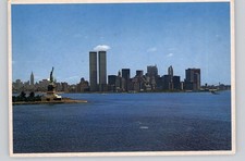 New York City Skyline with Statue of Liberty 1987 Postcard
