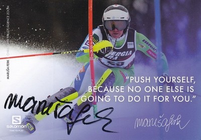 Marusa FERK - Slowenien, Bronze Jun.-WM 2007 Ski alpin, Original-Autogramm!