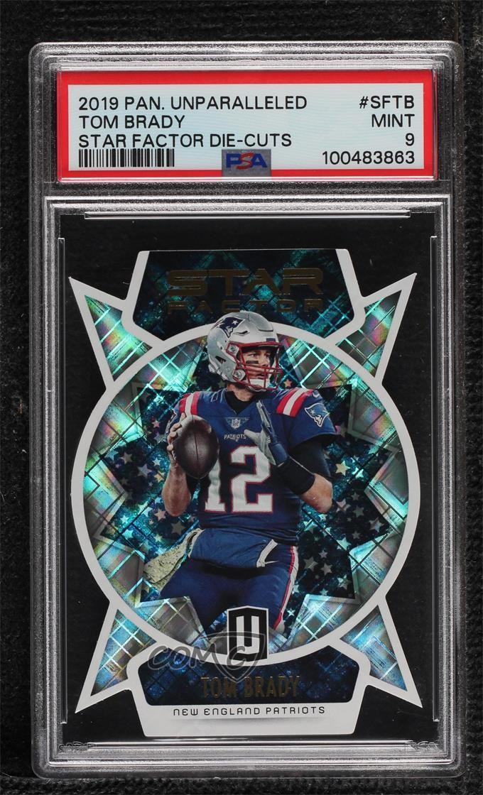 2019 Panini Unparalleled Star Factor Die-Cuts Tom Brady #SF-TB PSA 9 MINT 13c1