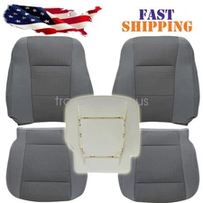 2015-2020 For Ford F-150 XLT GRAY Cloth Bottom/Top Lean Back Seat Cover / Foam