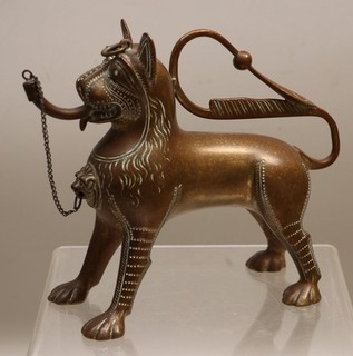 Erhard & Söhne Schwäbisch Gmünd Rare Lamp in the Shape of a Lion (M1)