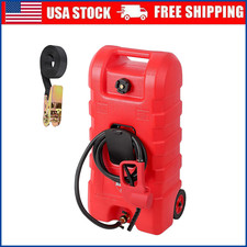 Fuel Caddy 15 Gallon Portable Gasoline Tank Container w/ Manual Transfer Pump