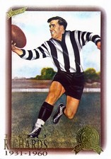 COLLINGWOOD MAGPIES - LOU RICHARDS 1996 AFL SELECT HALL OF FAME CARD
