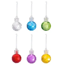 Ganz Crystal Expressions Round Bulb Shape Christmas Ornament Pic 1 Color 3"x2"
