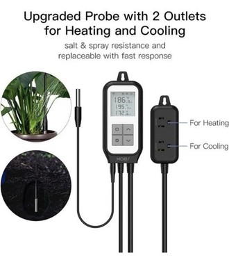 Moes Wifi Smart Digital Temperature Controller Dual sop20 Heat & Cool