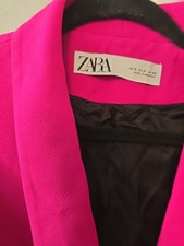 Zara Pink Cropped Mini Blazer Size Small