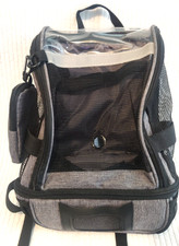 Pet Carrier Backpack Adjustable Shoulders Bag Breathable Mesh with Keychain bag