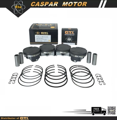 Piston and Ring Kit For 06-22 Buick Chevrolet GMC 2.4L 2.5L Ecotec PTK32-088-02 - Image 1 of 4