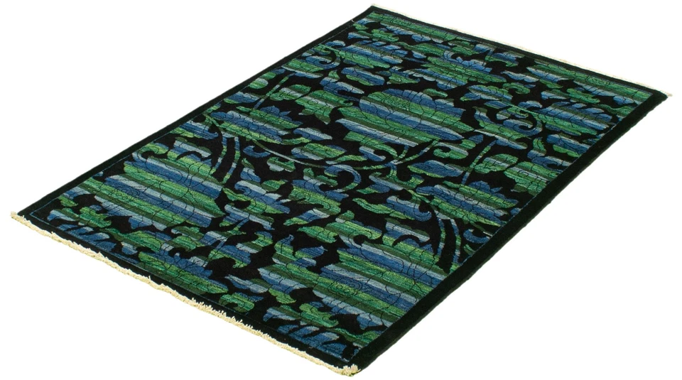 4'0" x 6'0" Hand Knotted Area Rug Traditional Oriental Wool Carpet - Image 4 of 4