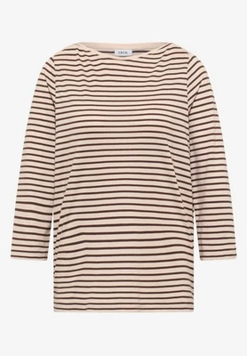 Cecil Gestreiftes Shirt 3/4 Arm in der Farbe Oat Milk Beige - Bild 1 von 4