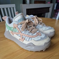 Off White Odsy 1000 'Light Grey/Multicoloured' Chunky Low-Top Sneakers. size 6.5