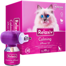 Relaxiv Natural Cat Calming Pheromone Diffuser Improved No Stress Formula anti A