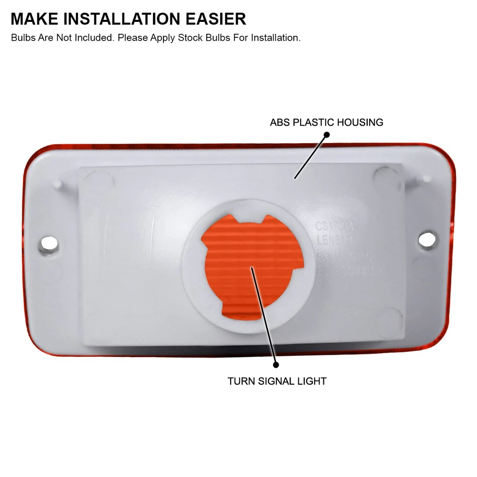 Fits 1997-2006 Jeep Wrangler TJ Amber Front Turn Signal Lights Parking Lamp Pair Foto 4 de 4