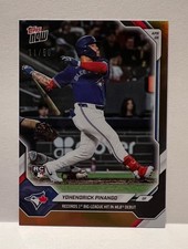 2026 Topps Now #127 Yohendrick Pinango RC Blue Jays GOLD Foil Parallel 11/50