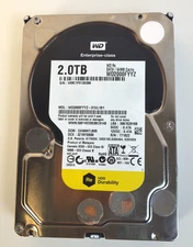 2TB HDD, 3.5"  Western Digital Enterprise Server Hard Drive, WD200FYYZ, Tested
