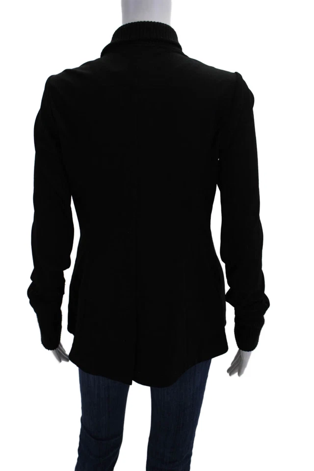 Abrigo Bailey 44 Mujer Texturizado Manga Larga Forrado Informal Botón Negro Talla M Foto 3 de 4