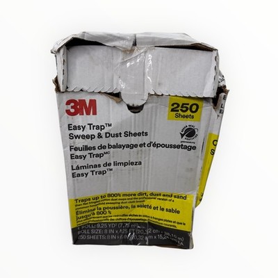 1 Roll 8'' x 125ft 3M Easy Trap Sweep & Dust Sheets 55654W 250 Sheets 8'' x 6''