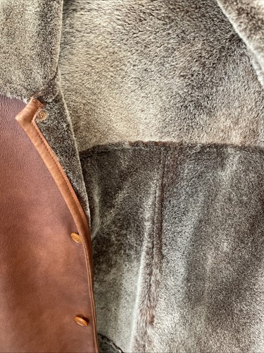 Rostfarben rotbraun Herren Nappa Lamm Leder Lammfell Jacke S Neu mit Etikett $ 1495 - Bild 11 von 16