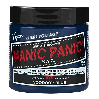 LOT OF 4 Manic Panic VooDoo Blue Semi-Permanent Hair Dye