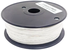 White 1000 Foot, 24 Gauge Solid Hook Up Wire (Tinned Copper)