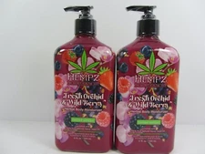 2 PACK  HEMPZ FRESH ORCHID & WILD BERRY LIMITED EDITION  BODY MOISTURIZER LOTION