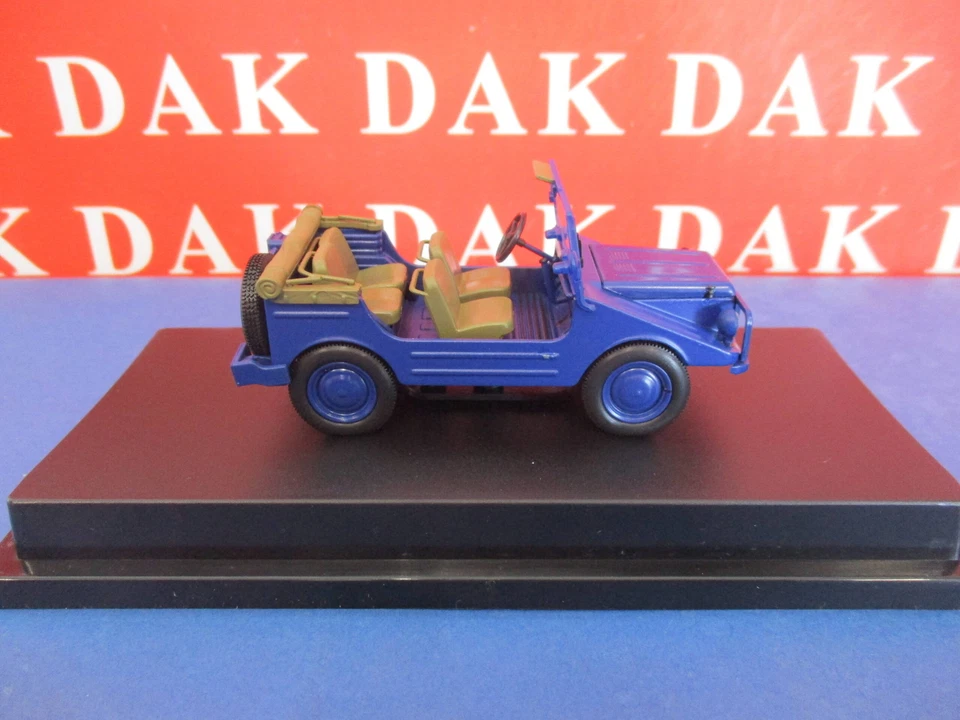 Die cast 1/43 Modellino Auto Jeep DKW Munga 4 THW aperta blu by Starline - Immagine 4 di 4