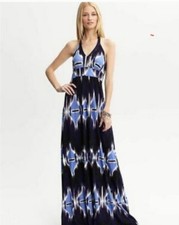 Banana Republic Halter Maxi Dress Womens size Small Blue