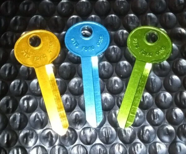 H50  Anodized Aluminum Key Blanks  Curtis  H-50   set of 3                   {1} - Image 2 of 2