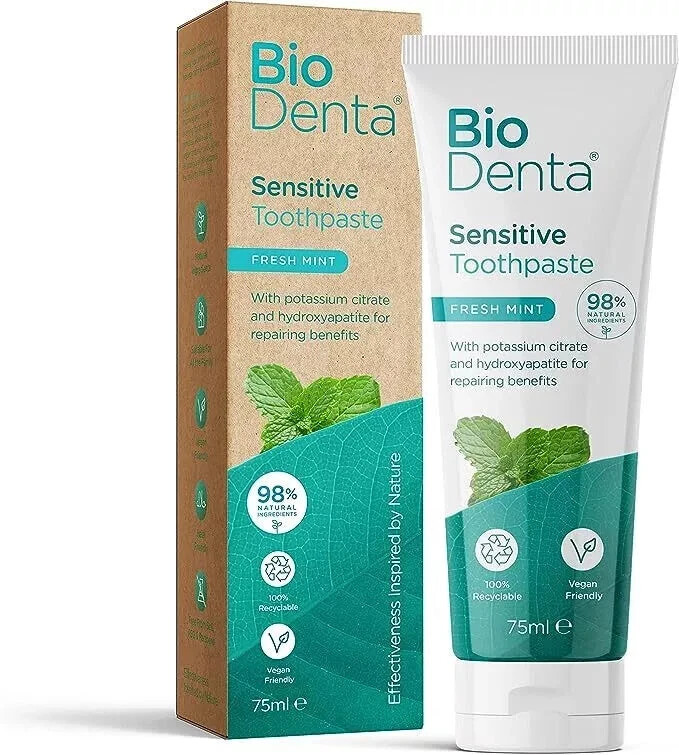 BioDenta Sensitive Toothpaste 75ml – Sensitive Care + Mint – Vegan