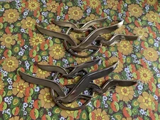 Vintage 80's Syroco Gold Plastic Seagulls MCM Wall Art Hangings