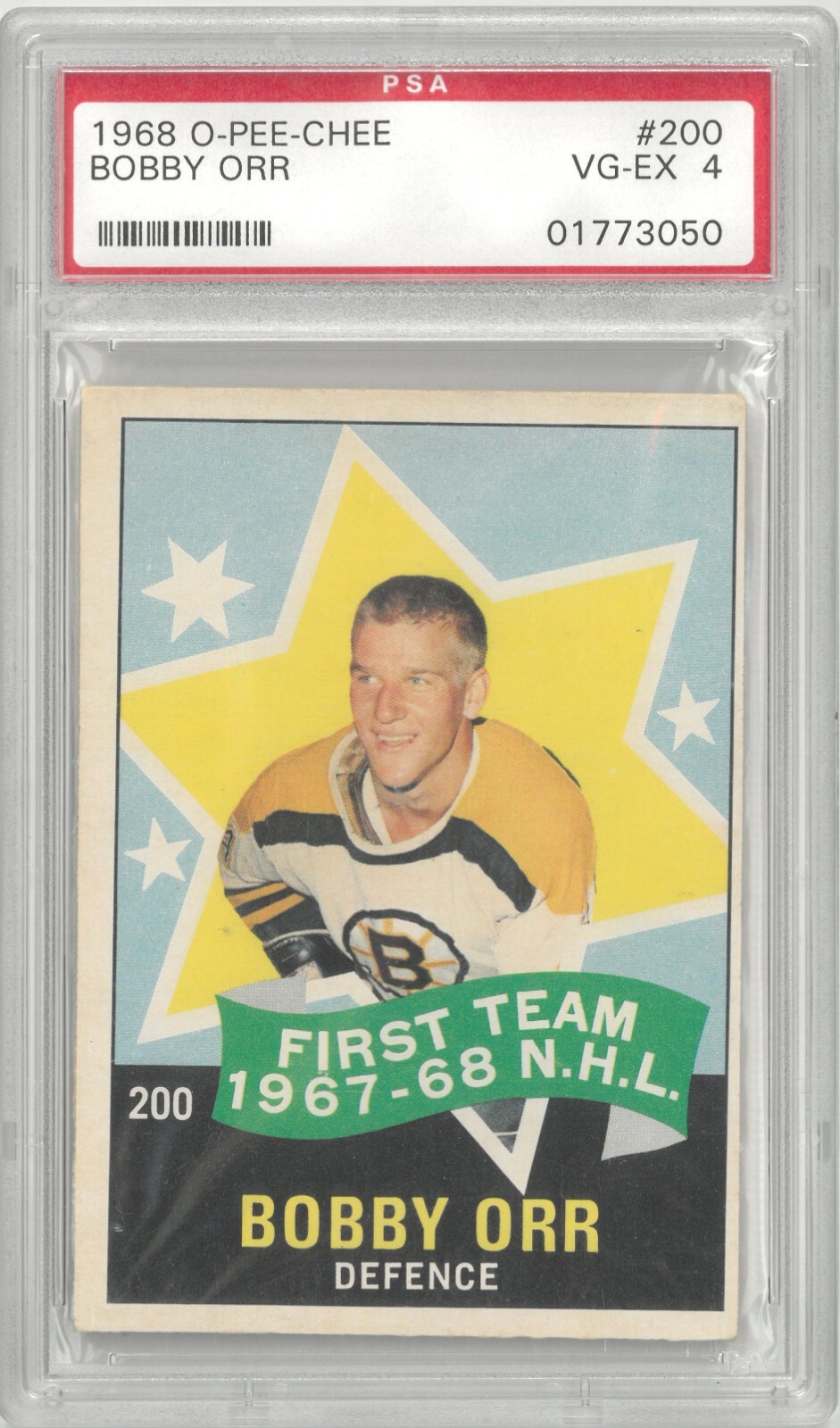 1968-69 OPC O-Pee-Chee BOBBY ORR #200 💎 PSA 4 VG/EX