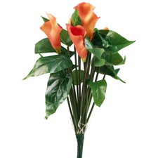 Calla Lilia Sztuczny kwiat Morela Pomarańczowa 44cm Egzotyczna dekoracja