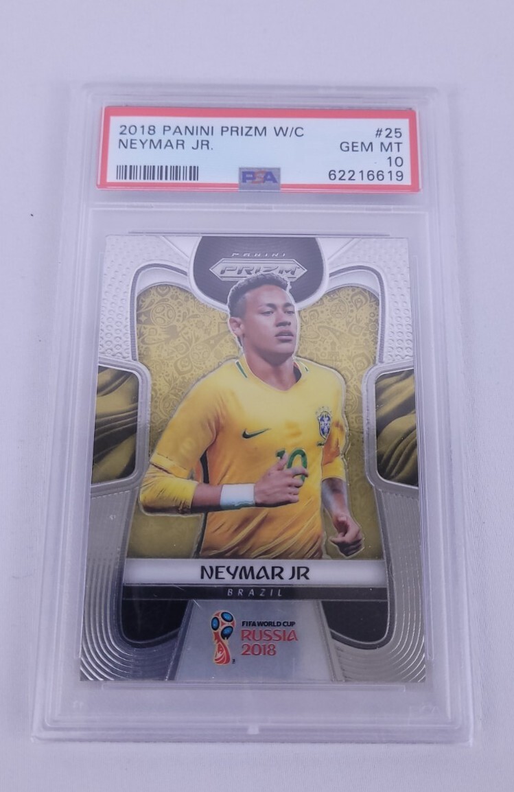 2018 Panini Prizm World Cup Soccer #25 Neymar Jr. Brazil PSA 10 GEM MINT