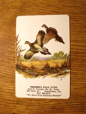 MID 1900'S VINTAGE PLAYING CARD SWAP COUPON WITH FLYING WATER FOUL