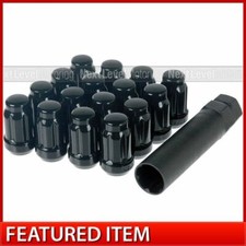 Set Of 16 Black Spline Drive Lug Nuts 12x1.5 Fits Mazda 2 Protege Miata Scion Xb