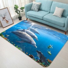 3D Sunshine Sea Dolphin NAO1799 Game Rug Mat Elegant Photo Carpet Mat Fay