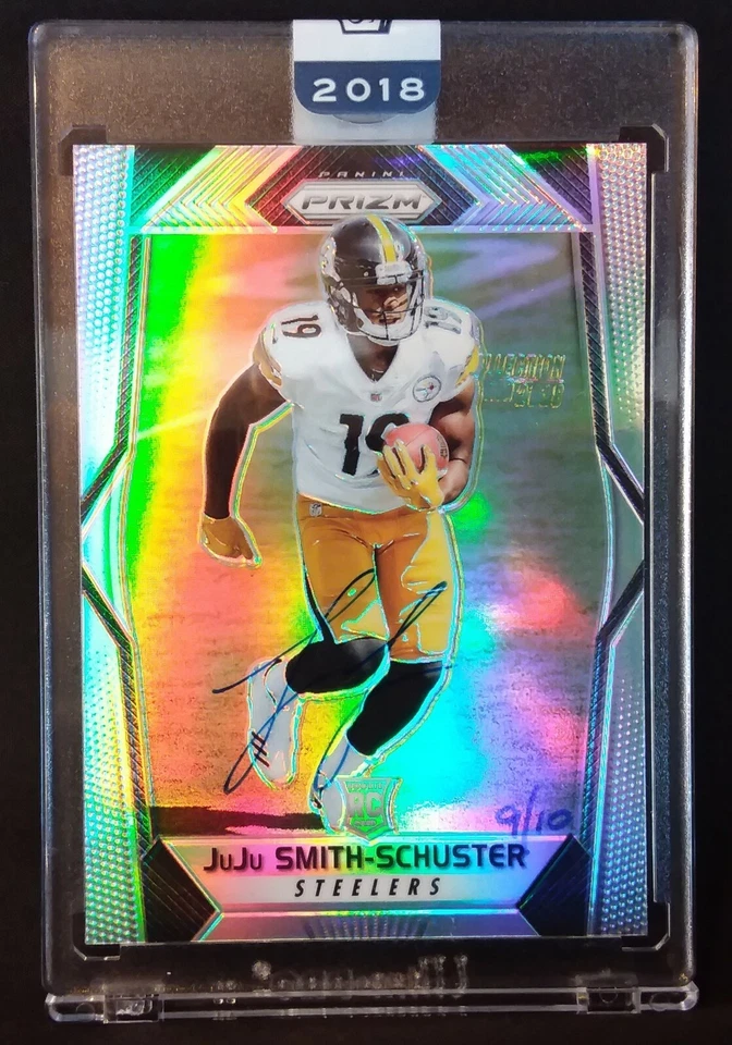 JuJu Smith Schuster 2018 Panini Honors PRIZM Buyback RC autógrafo automático #'D 9/10  Foto 4 de 4