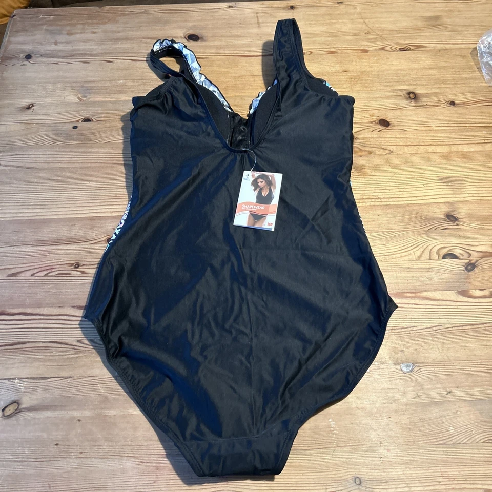 bpc Selection Badeanzug 40 Schlankmacher Shape Wear Schwarz Muster Gefüttert Neu - Bild 3 von 4