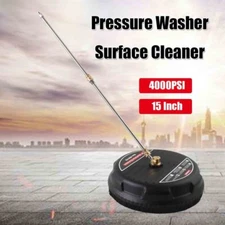 4000PSI Pressure Washer Flat Surface Cleaner Attachment with 2 Extension Wand